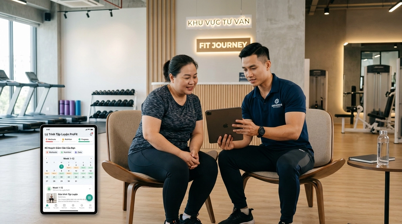 KIẾN TRÚC TRẢI NGHIỆM KHÁCH HÀNG CHO PHÒNG GYM PRIVATE GIẢM CÂN CẤP TỐC